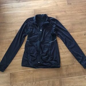Reebok black running zip up